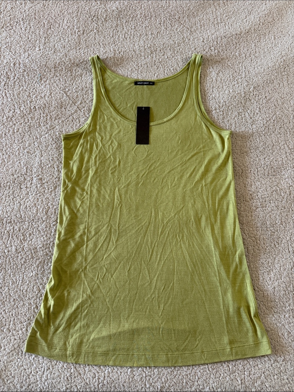 Nally & Millie Olive Green Scoop Neck Tank Large New